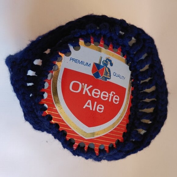 UNIQUE Carling O'Keefe Beer Can Hat Crochet Hat Wool and Beer Can Hand M… - Picture 2 of 4